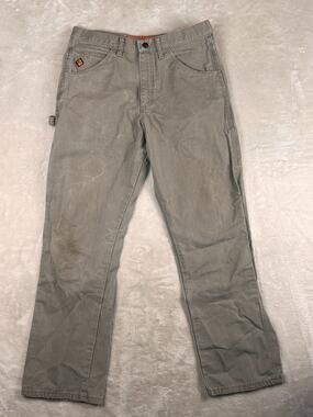 Wrangler Riggs Workwear FR Ripstop Cotton Work Pants Gray 33x32 FR3W02D
